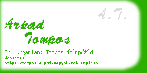 arpad tompos business card